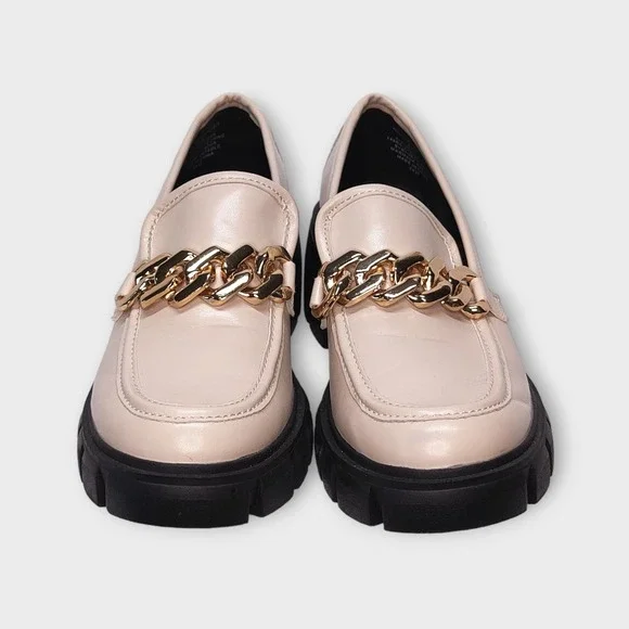 Women's Madden Girl HOXY Y02J1 Hoxtonn Almond Loafers 2.5" Heel Size 8.5 - Picture 3 of 12